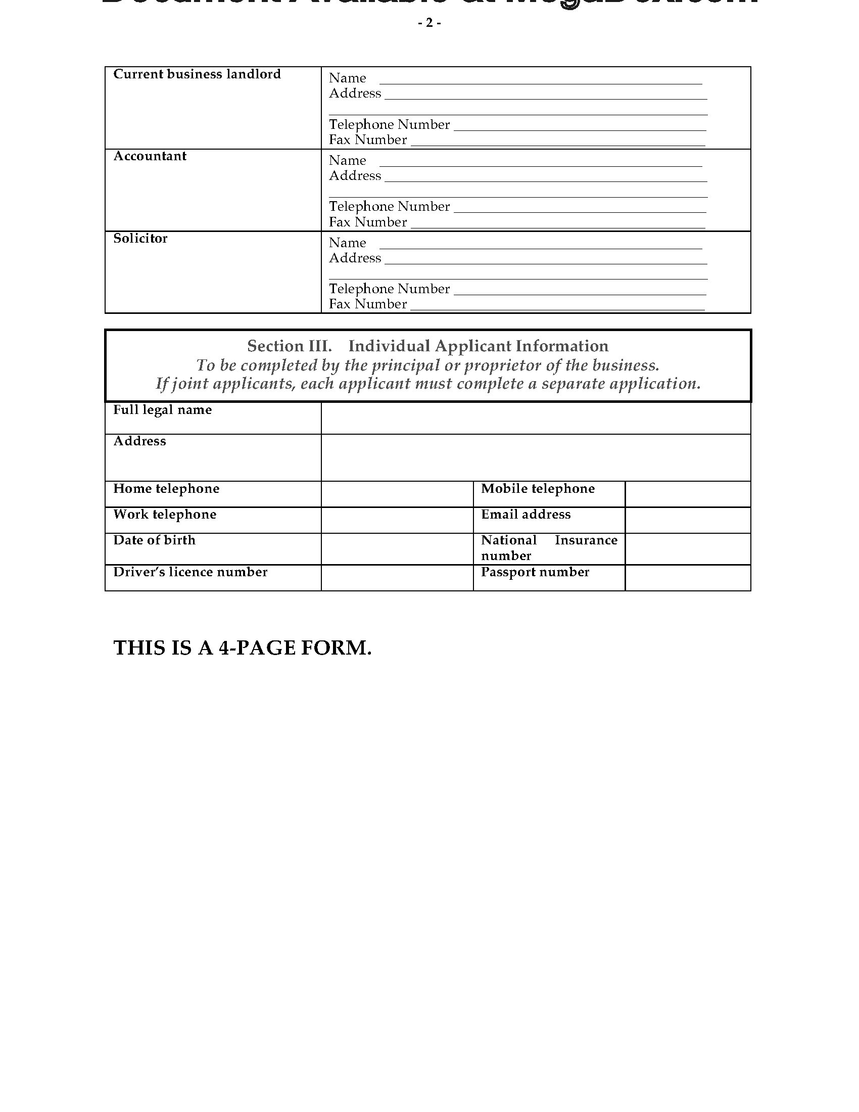 united kingdom commercial tenancy application | MegaDox.com