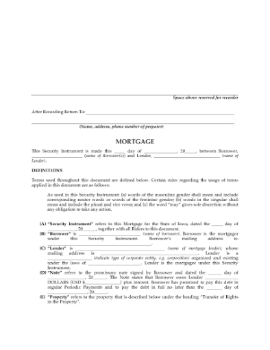 Picture of Iowa Fixed Rate Mortgage