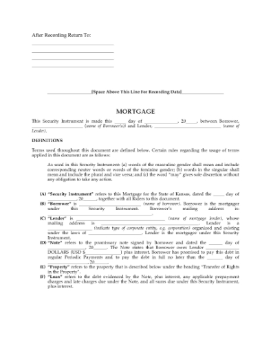 Picture of Kansas Fixed Rate Mortgage