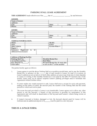 Picture of Texas Parking Stall Lease