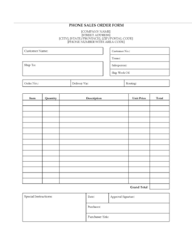 Picture of Sales Orders, Receipts and Returns Forms