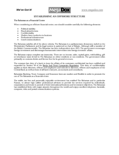 Picture of Establishing an Offshore Structure for Canadians