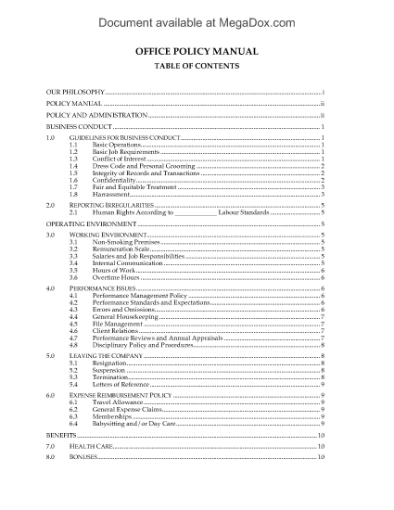 Picture of Office Policy Manual