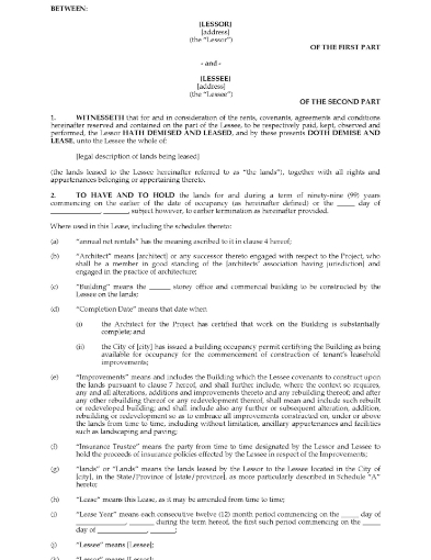 99-Year Ground Lease