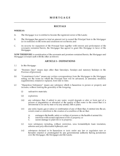 Picture of Participating Mortgage on Condo Project | Canada