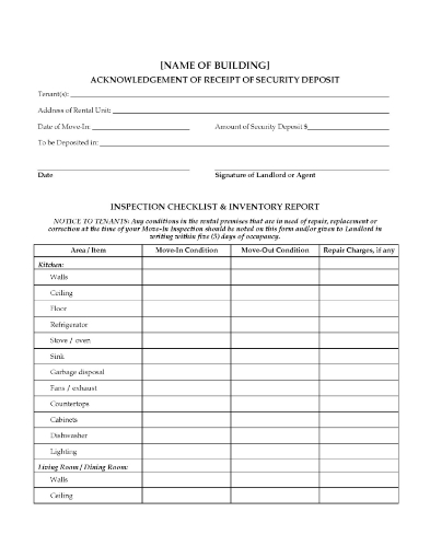 Rental Premises Inspection Report