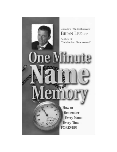 One Minute Name Memory Course