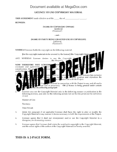 UK Licence to Use Copyright Material