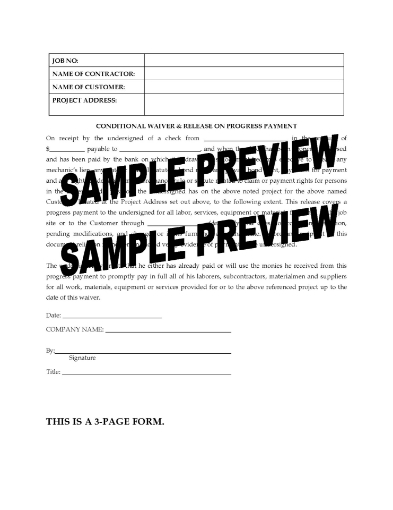 Arizona Progress Payment Waiver and Release Forms