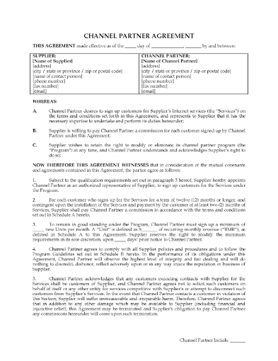 ISP Channel Partner Agreement