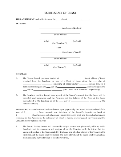 New Zealand Surrender of Commercial Lease
