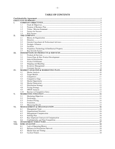 Picture of Mail Order Business Plan