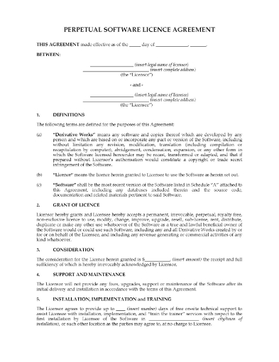 Australia Perpetual Software Licence