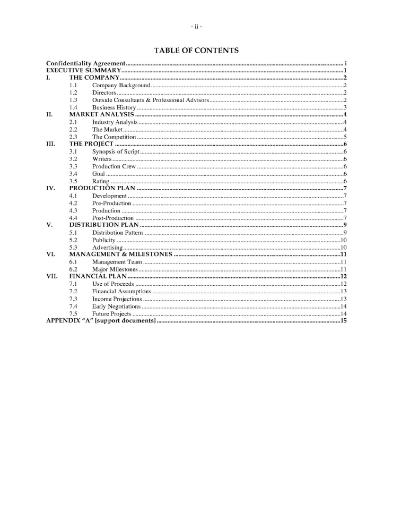 Documentary Film Business Plan