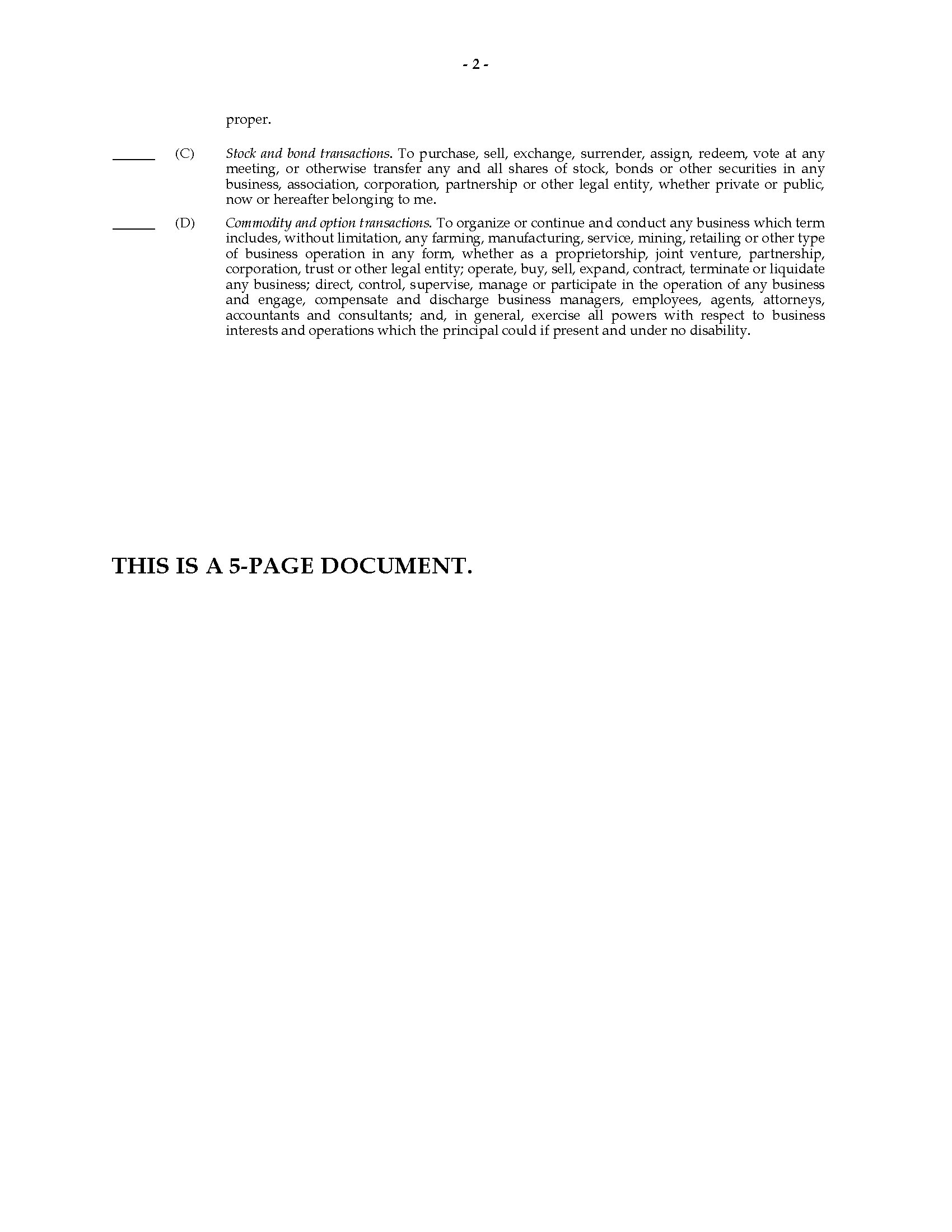 Tennessee General Durable Immediate Power of Attorney | MegaDox.com