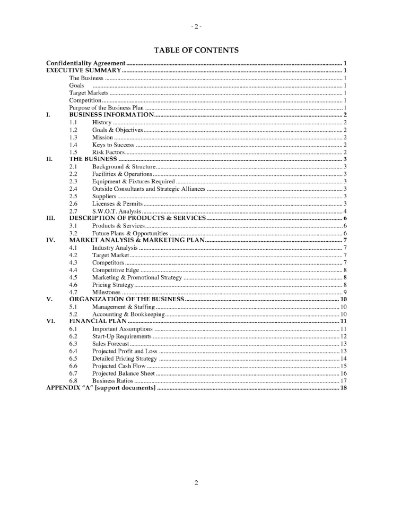 Business Plan for Tailor or Seamstress