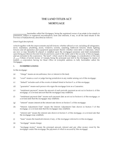 Picture of Saskatchewan Mortgage