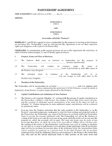 United Kingdom Partnership Agreement