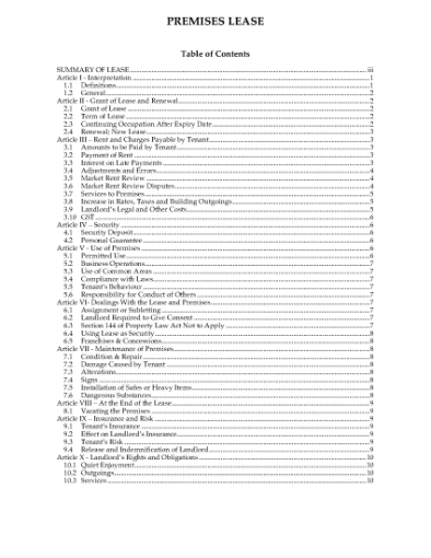 Picture of Victoria Retail Premises Lease