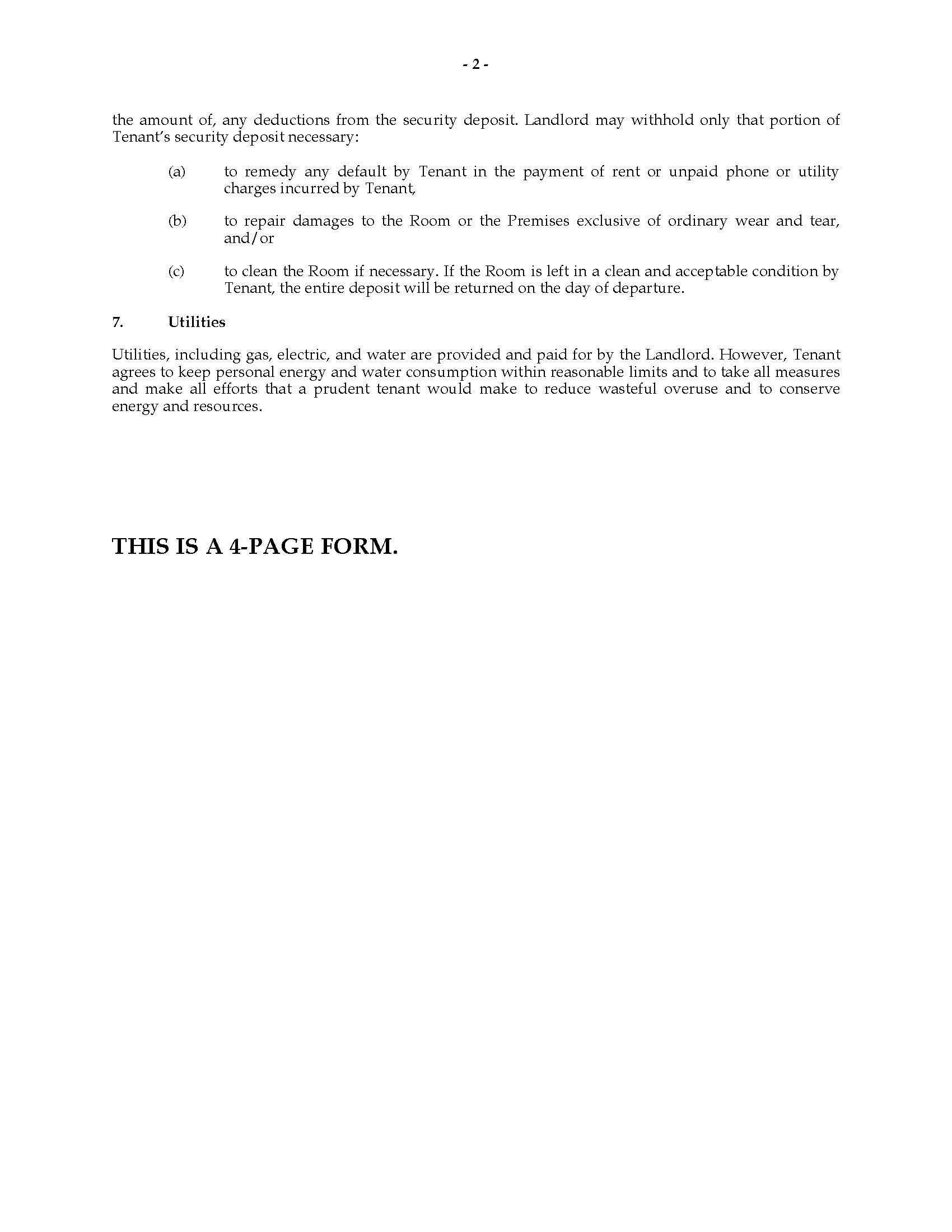 Alberta Rooming Agreement to Rent Single Room | MegaDox.com