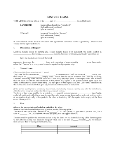 Picture of Ontario Pasture Lease