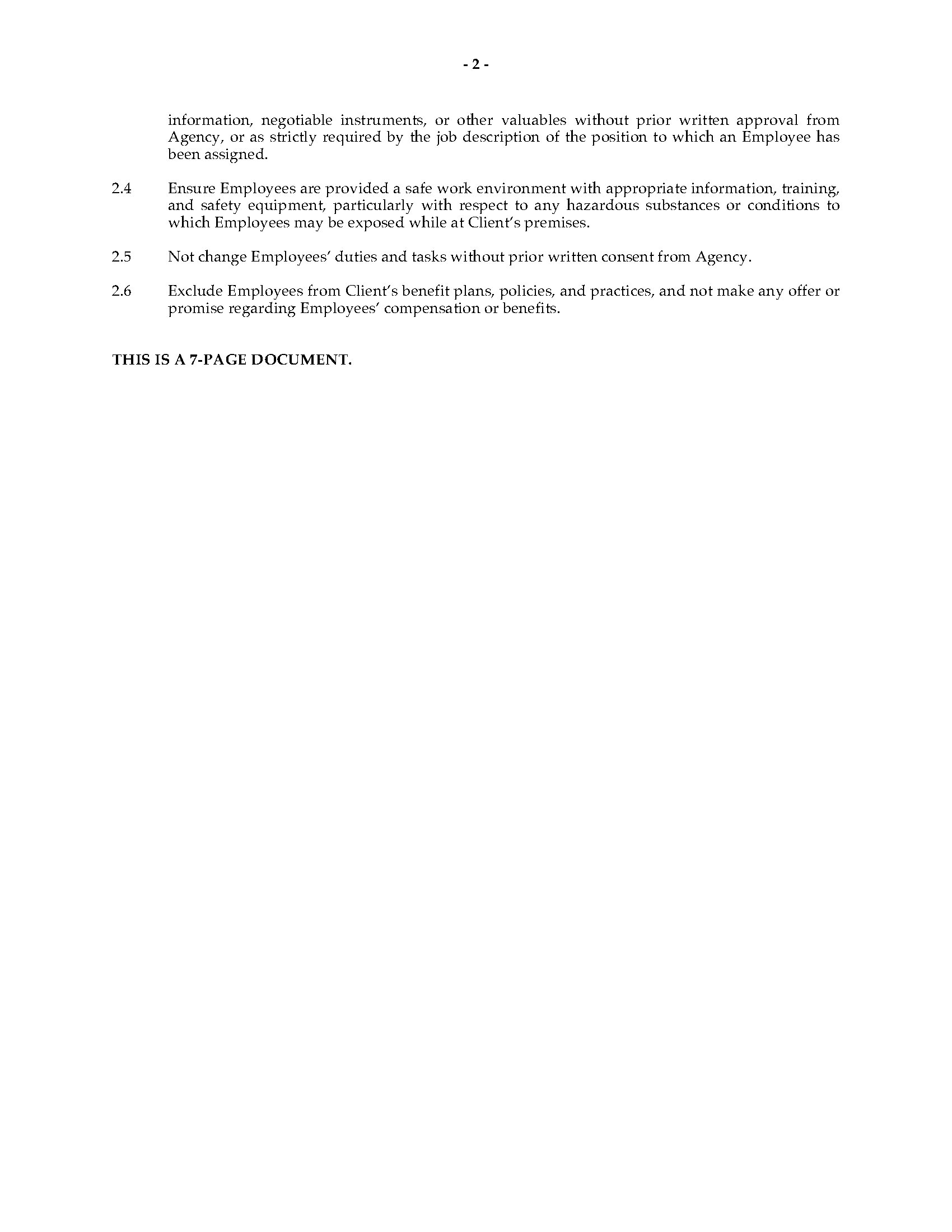 general staffing agreement form | MegaDox.com