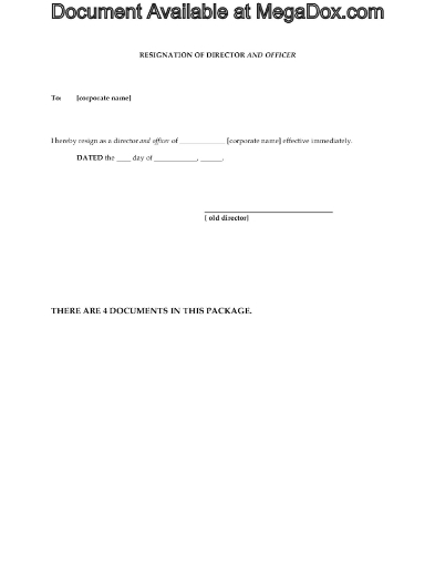 Canada Change of Directors forms