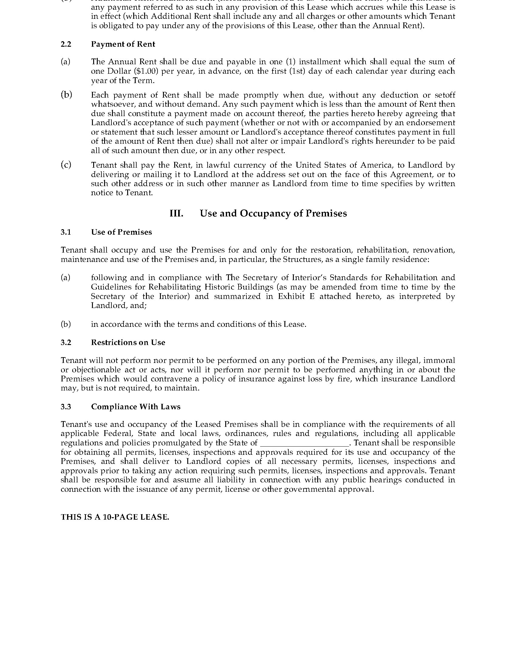USA Curatorship Lease | MegaDox.com