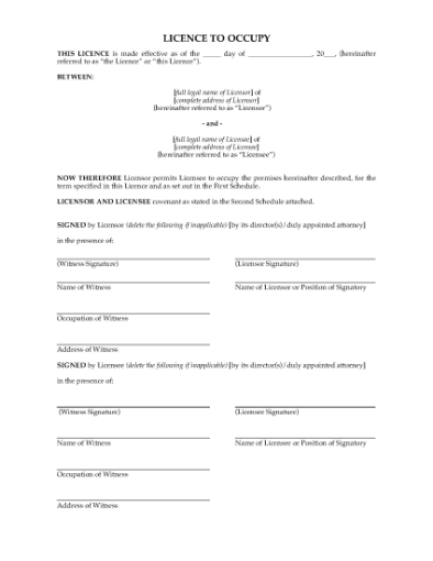 Picture of Licence to Occupy | New Zealand