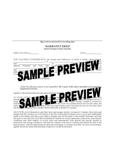 Picture of Minnesota Warranty Deed (Joint Tenants to Joint Tenants)