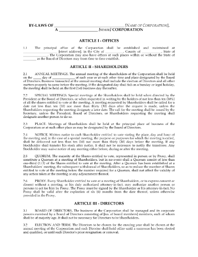 USA minute book forms to organize new usa for-profit corporation