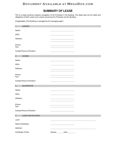 Picture of Tasmania Commercial Deed of Lease