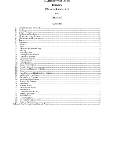 Picture of Nevada Commercial Lease Agreement