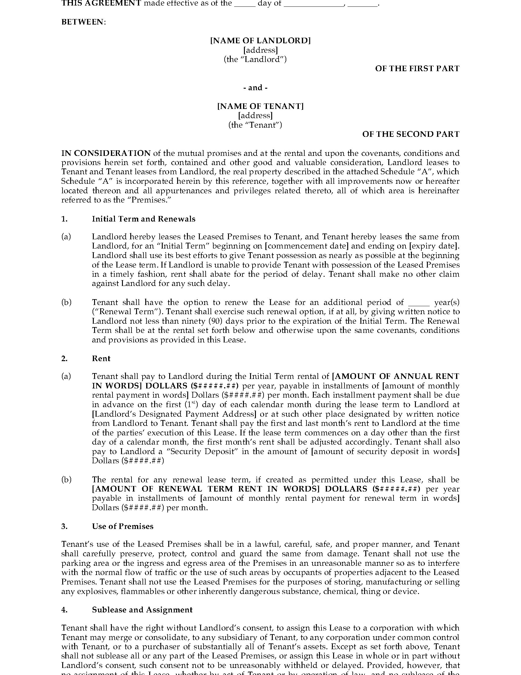 ohio commercial lease agreement | MegaDox.com