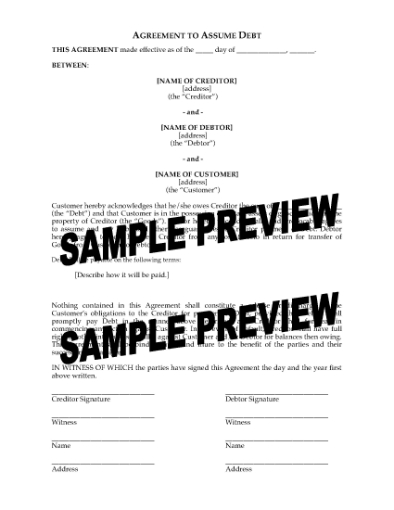 Picture of UK Agreement to Assume Debt