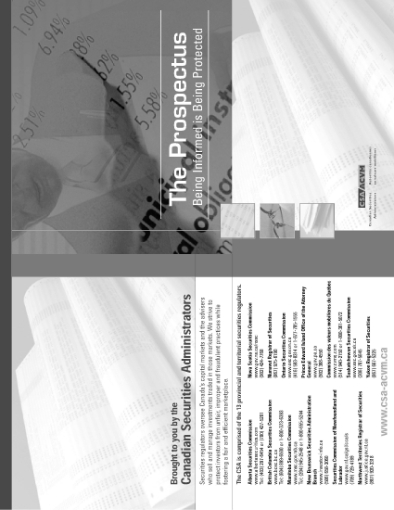 Picture of The Prospectus - Being Informed is Being Protected