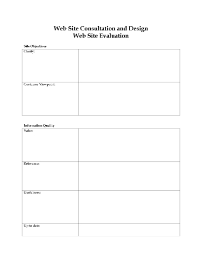 Picture of Website Consultation and Design Site Evaluation