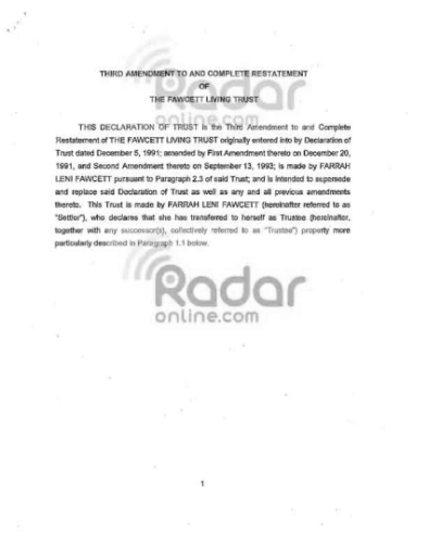 Picture of Farrah Fawcett Living Trust