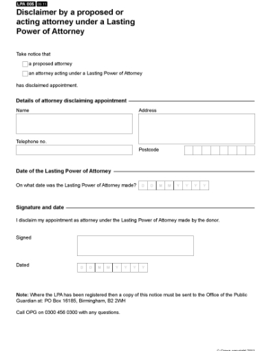 Picture of Disclaimer by Proposed Attorney | UK