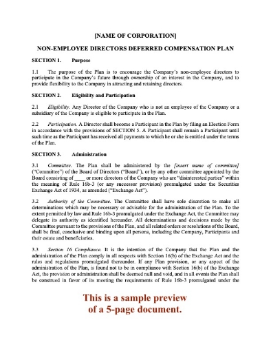 U.S. Deferred Compensation Plan for Outside Directors