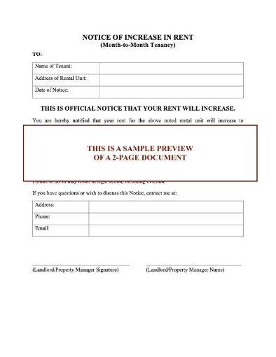 Alaska Notice of Rent Increase