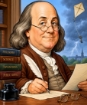 AI generated caricature of Benjamin Franklin