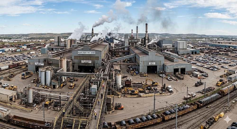 manufacturing plant image created by Google Gemini